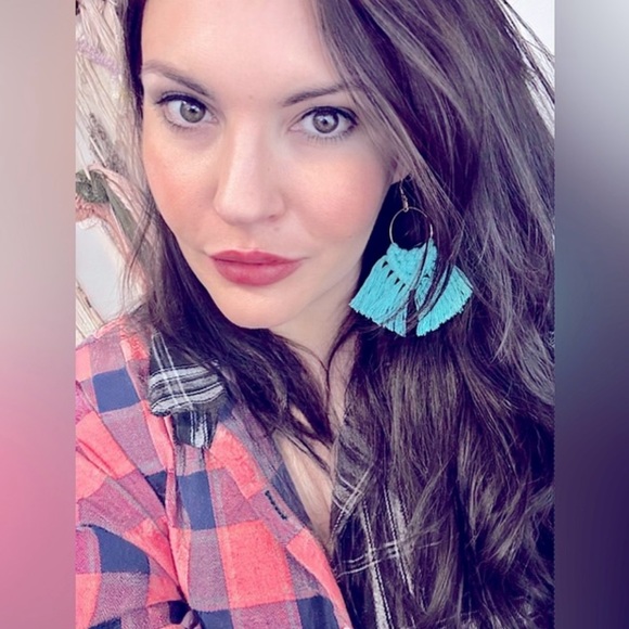 NEW @SOUL_EMBELLISH Stylish Modern Bohemian Handmade w/♥️Macramé Dangle Earrings - Picture 5 of 16